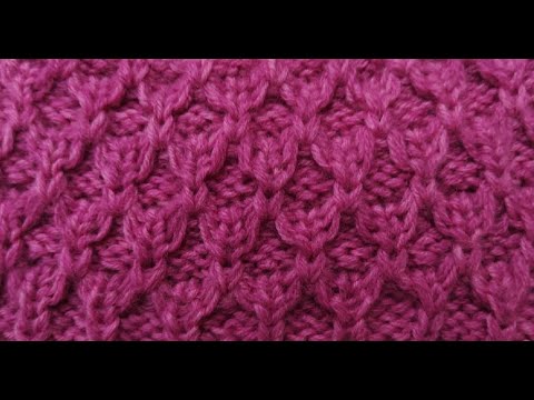 Видео: Узор спицами "Ячейки"