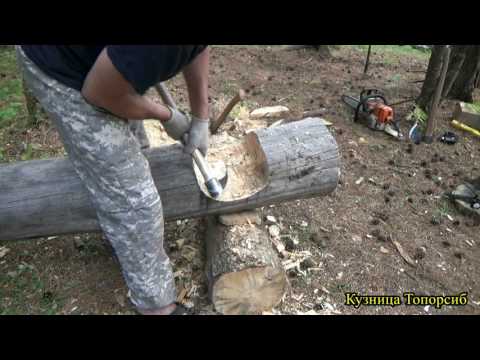 Видео: Плотницкие тесты часть 2 . Рубка чаши Плотником 2 и Теслом №4 .