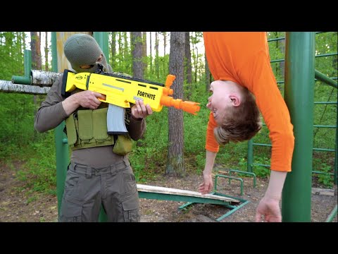 Видео: NERF - GUN. Кто отвоюет КЛАД? ЖЁСТКО...Who will win the treasure?