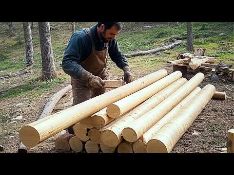 Видео: Мужчина Строит Дом ИЗ СРУБА в Горах в Одиночку | От Начала до Конца @Alone_with_nature_vova
