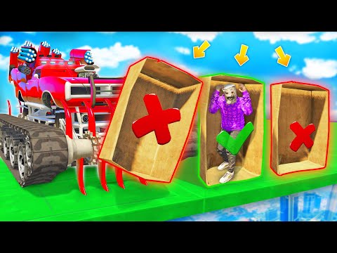 Видео: ВЫБЕРИ ПРАВИЛЬНУЮ КОРОБКУ ЧТОБЫ ВЫЖИТЬ ОТ МАШИНЫ-МЯСОРУБКИ | БИТВА КОРОБОК В ГТА 5 ОНЛАЙН