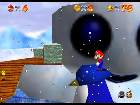 Видео: Прохождение Super Mario 64 Snowman's Land
