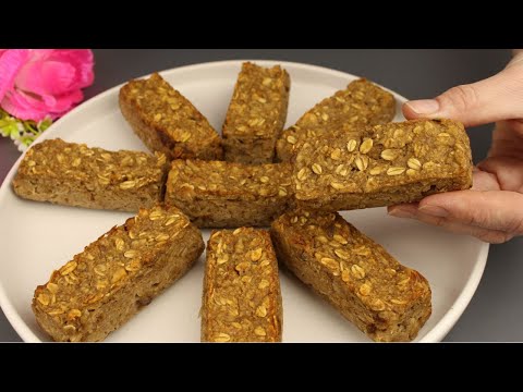 Видео: 1 стакан овсянки, 2 яблока и банан. Никакой муки! Никакого сахара! Полезный рецепт печенья.