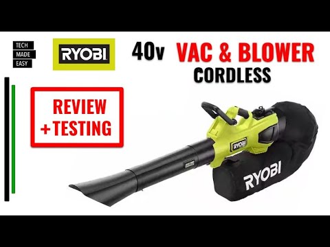 Видео: Комплект пылесоса RYOBI RYOBI RY404150 с бесщеточным двигателем 600 куб. футов в минуту (40 В)