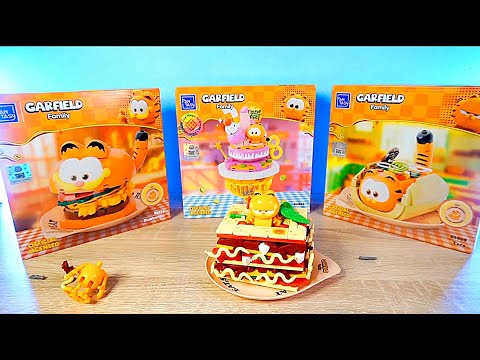 Видео: Конструктор Гарлифилд PanTasy Garfield типа Лего-еда