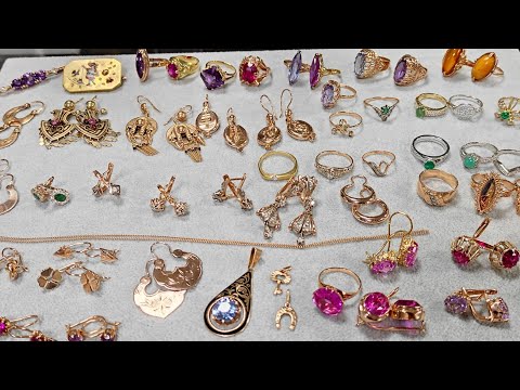 Видео: #Золото СССР. Gold Diamond 💎💎💎 56,583,750пробы.Прикраси Золоті з Діамантами і смарагдами.