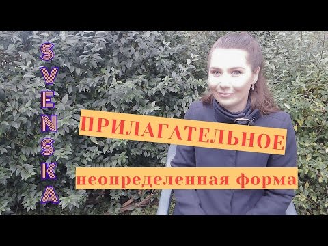 Видео: Шведский язык: Прилагательное - согласование в неопределенной форме