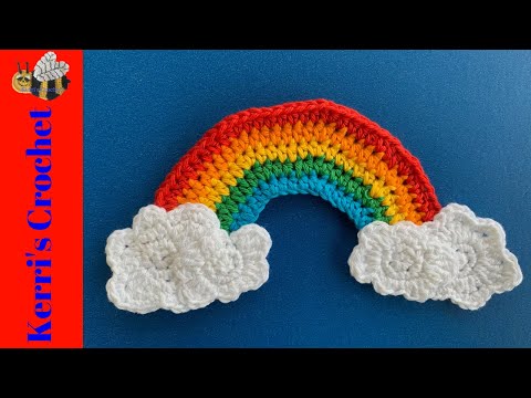 Видео: Easy Crochet Rainbow Tutorial - Урок вязания крючком для начинающих