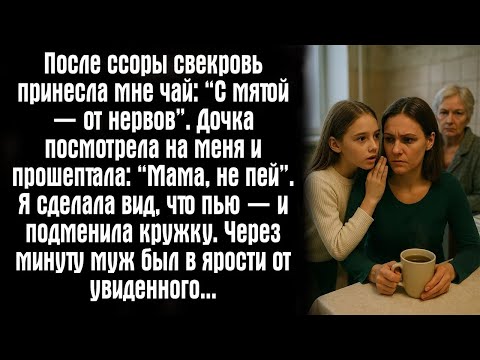 Видео: После ссоры свекровь принесла мне чай： “С мятой — от нервов”  Дочка посмотрела на меня и прошепт