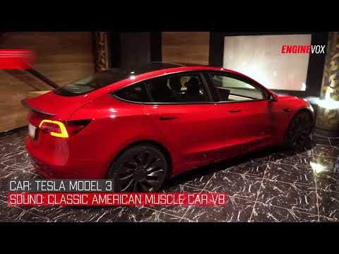 Видео: Система электронного активного выхлопа #ENGINEVOX на Tesla Model 3