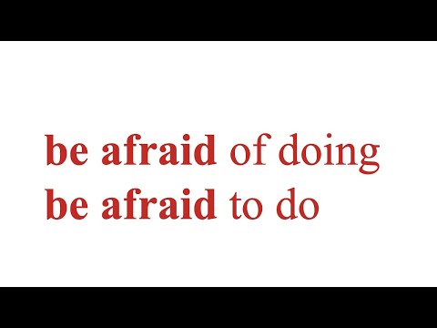 Видео: be afraid of / be afraid to // Инфинитив или Герундий