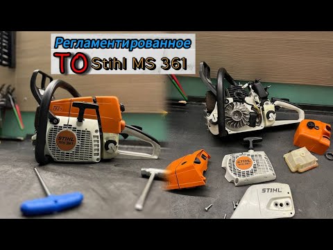 Видео: Регламентированное техническое обслуживание / Stihl MS 361