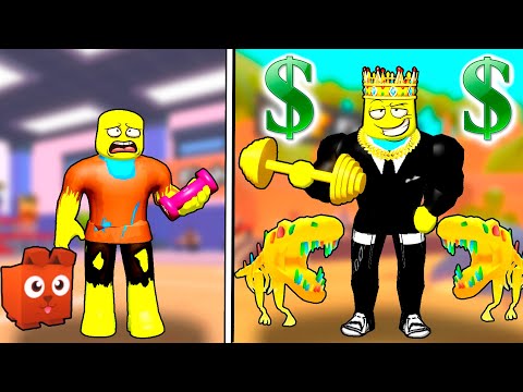 Видео: БЕДНЫЙ НУБ ПРОТИВ БОГАТОГО НУБА В ARM WRESTLE SIMULATOR ROBLOX