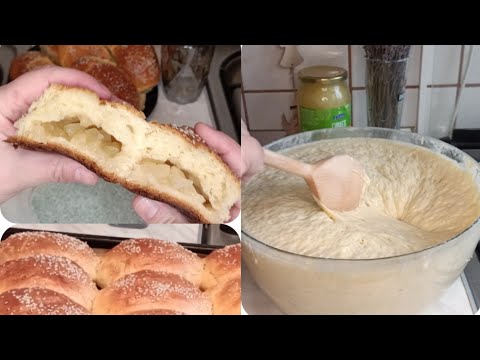 Видео: Научу делать дрожжевое тесто, которое не нужно месить руками, а пирожки не черствеют 4-5 дней!