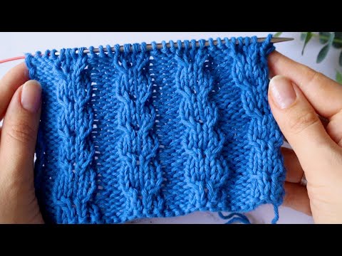 Видео: Супер узор для шапок, свитеров и кардиганов с НЕОБЫЧНЫМ ПЕРЕКРЕЩИВАНИЕМ ПЕТЕЛЬ. Очень простой узор