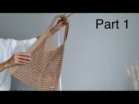 Видео: Мастер-класс по изготовлению сумки из кружева из рафии — Часть 1
