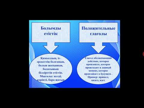 Видео: Болымды және болымсыз етістіктер