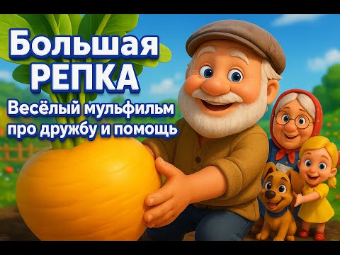 Видео: Большая РЕПКА Весёлый мультфильм про дружбу и помощь