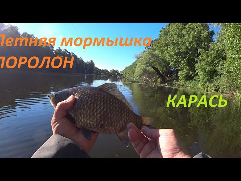 Видео: Летняя мормышка. Поролон. Карась.