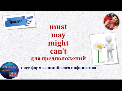 Видео: ПРАВИЛО: must, may, might, can't  для предположений с инфинитивами