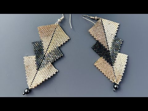 Видео: Мастер Класс по Бисероплетению Серьги Геометрия Елочка