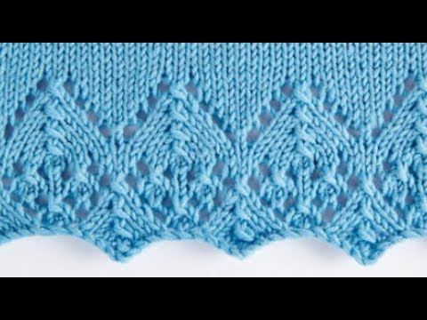 Видео: Вяжем спицами. Кайма для вязания платья, ажурного топа, свитера.  Кайма для начала изделия.