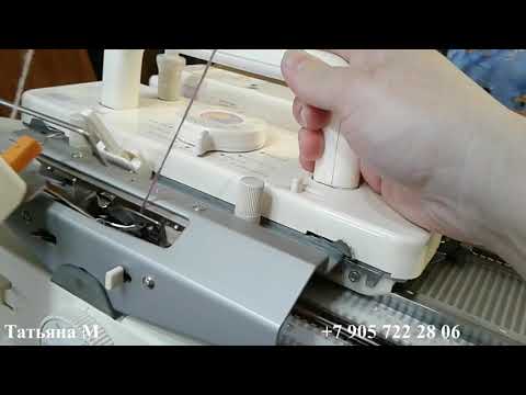 Видео: Двухфонтурный жаккард на электронной вязальной машине Silver reed