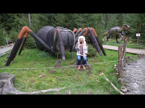 Видео: Грандіозний Парк Динозаврів та природи Карпат! Роботизовані тварини та комахи в Поляниці