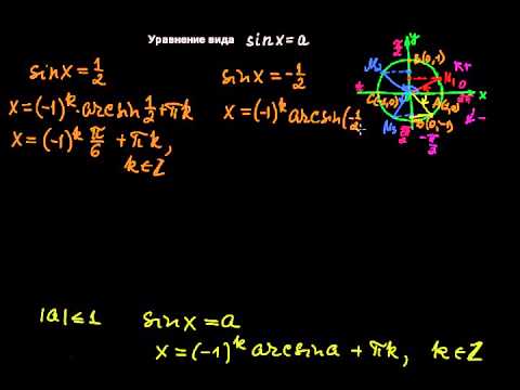 Видео: §160 Уравнения вида sin x=a