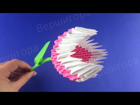 Видео: Оригами Цветок Тюльпан Супер Сиеста из бумаги ♡ Модульное оригами