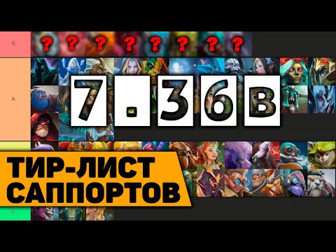 Видео: ТИР-ЛИСТ САППОРТОВ патча 7.36b от дота 2 саппортс