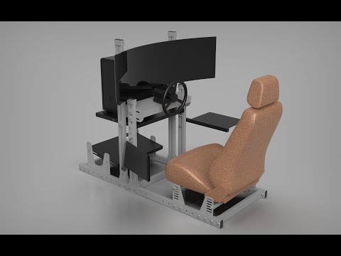 Видео: DIY Cockpit for sim racing with one monitor. Кокпит для симрейсинга с одним монитором .