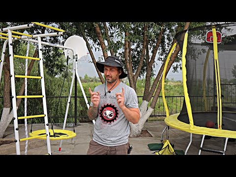 Видео: Обустройство детского игрового комплекса на территории собственного дома.