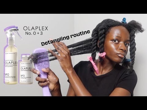 Видео: Как использовать Olaplex № 0 и № 3 для натуральных волос с высокой пористостью | Распутывание вол...
