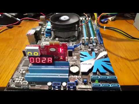 Видео: Диагностика материнской платы Asus P7H55 на редком сокете LGA1156