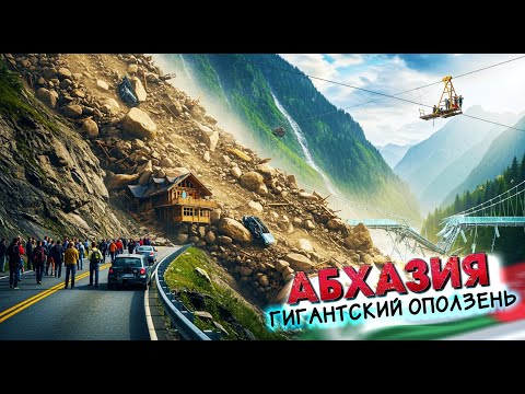 Видео: #АБХАЗИЯ - ЭТО ШОК 😱 ВСЁ РАЗРУШЕНО - Гигантский оползень по дороге не Рицу  #всеосочи