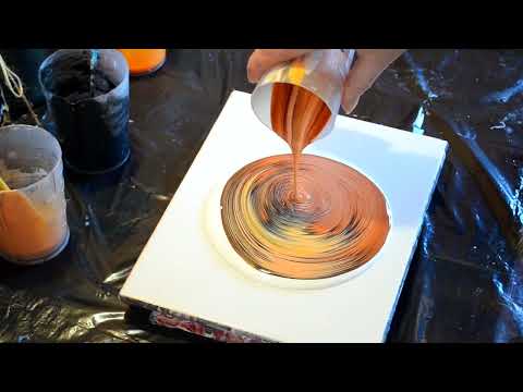 Видео: Круговой ФЛЮИД АРТ/ Картина акрилом/ Идея интерьерной картины.