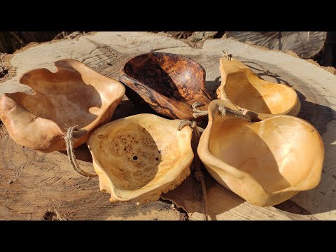 Видео: Делаю чаши из сувеля и капа березы. Процесс. Механизация. Make the bowl of burl birch. Mechanization