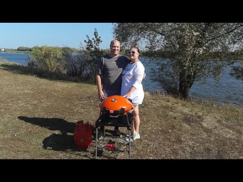 Видео: Грилим на берегу реки Ока. Шашлык в O-Grill 800T 23.08.23