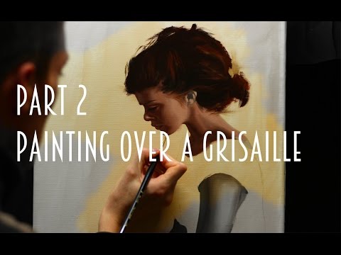 Видео: Техника непрямой масляной живописи - часть 2: нанесение телесных тонов поверх гризайль