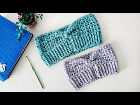 Видео: 🤩💕 Стильная повязка крючком на любой размер. Мастер класс для начинающих. Crochet Headband