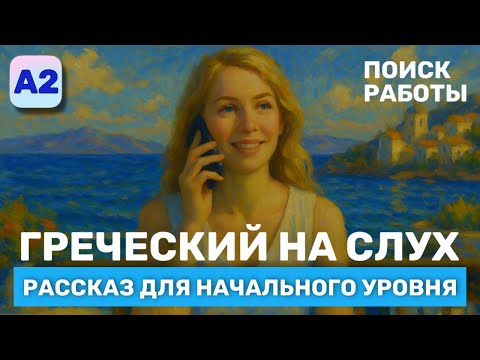 Видео: Греческий на Слух. Рассказ начального Уровня (А2)🎧. Поиск работы.