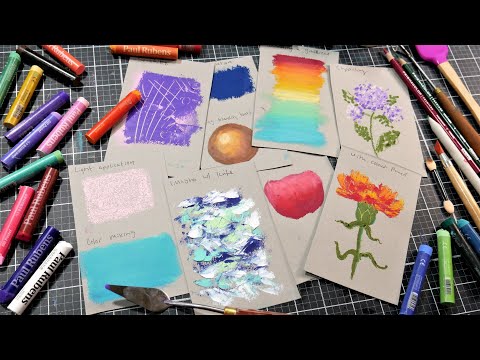 Видео: 10 техник рисования масляной пастелью, которые ОБЯЗАТЕЛЬНО стоит попробовать!