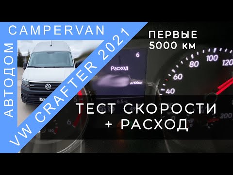 Видео: #06 5000 км - первые впечатления. Тест скорости VW Crafter  2021, 2.0 TDI 140л.с. 4Motion.