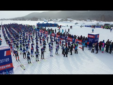 Видео: Юбилейный XXV Сахалинский лыжный марафон, посвященный памяти И.П. Фархутдинова 09.03.2024
