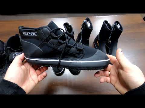 Видео: Боты и ботинки для дайвинга Seac Basic HD 5 mm  Seac Pro HD 6 mmSeac Rock Boot 3 Aqualung EVO4