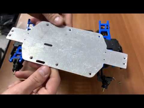 Видео: Как установить нижнюю дюралевую пластину усиления шасси на Remo Hobby Smax RH1631, RH1635 1/16