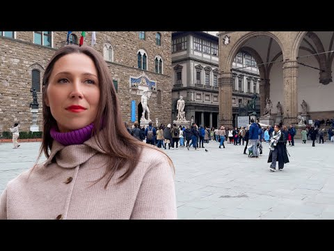 Видео: Италия. Флоренция в марте. Спокойная прогулка по городу