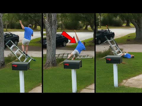 Видео: УПАЛА с ЛЕСТНИЦЫ во время рубки ДЕРЕВА || 40 глупых несчастных случаев на деревьях