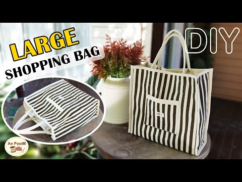 Видео: КАК СДЕЛАТЬ БОЛЬШУЮ СУМКУ ДЛЯ ПОКУПКИ | HOW TO MAKE  LARGE SHOPPING BAG